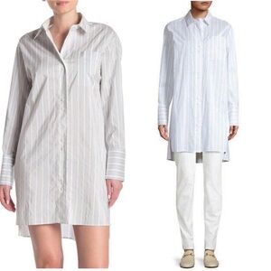 LAFAYETTE 148 NEW YORK Marvin Oversized Striped Boyfriend Shirt NEW NWT